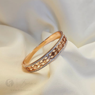 Guluna Rosegold Anti Tarnish Kada – Stainless Steel Bracelet | Fynsia