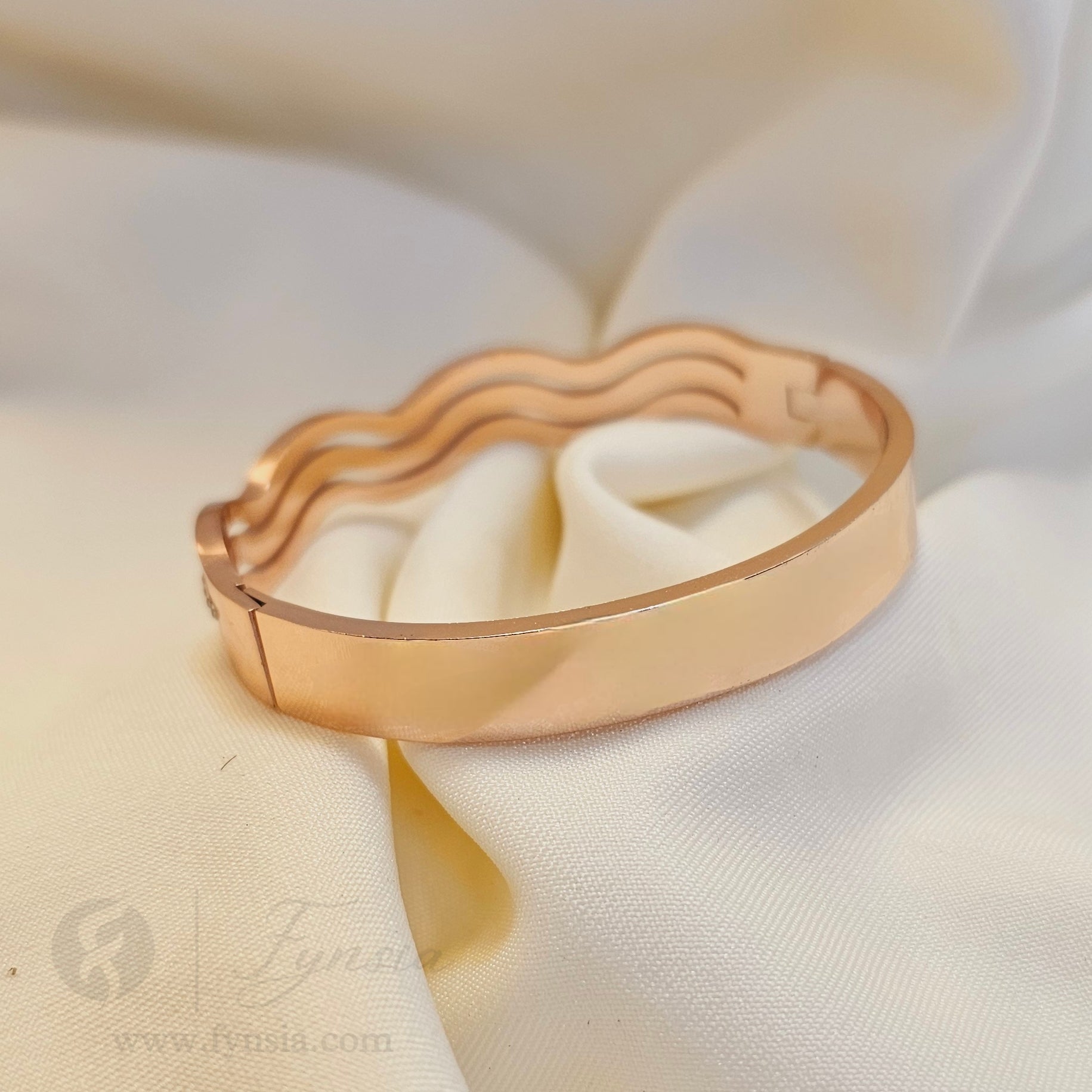 Sparya Rosegold Anti Tarnish Kada – Stainless Steel Bracelet | Fynsia