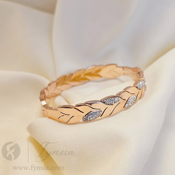 Yashi Rosegold Anti Tarnish Kada – Stainless Steel Bracelet | Fynsia