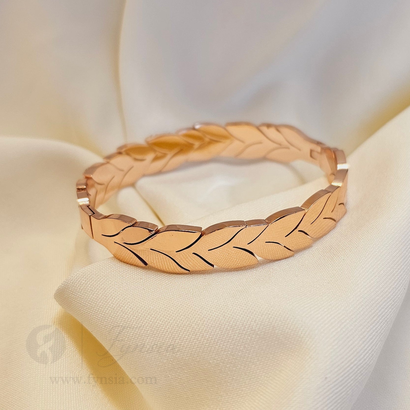 Yashi Rosegold Anti Tarnish Kada – Stainless Steel Bracelet | Fynsia