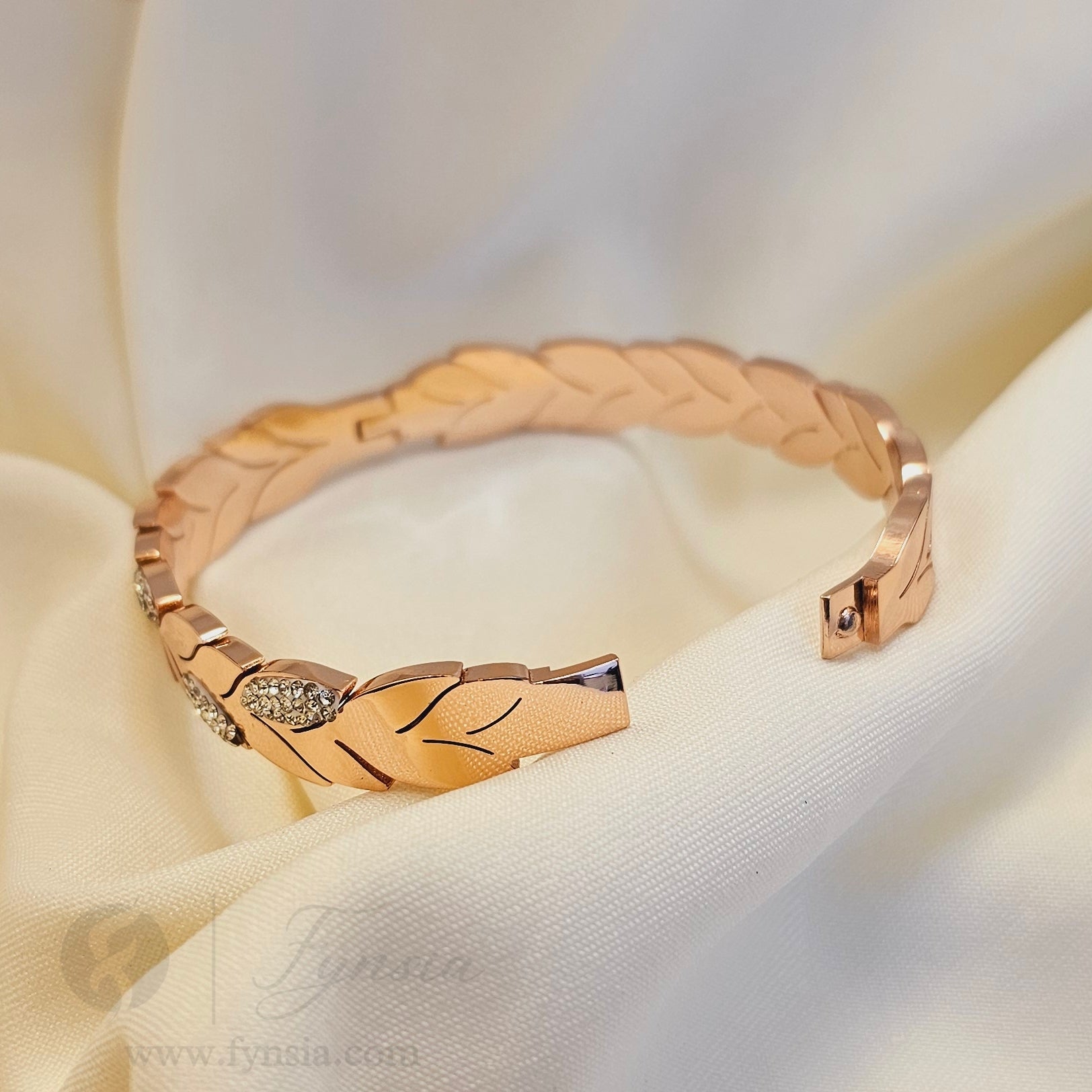 Yashi Rosegold Anti Tarnish Kada – Stainless Steel Bracelet | Fynsia