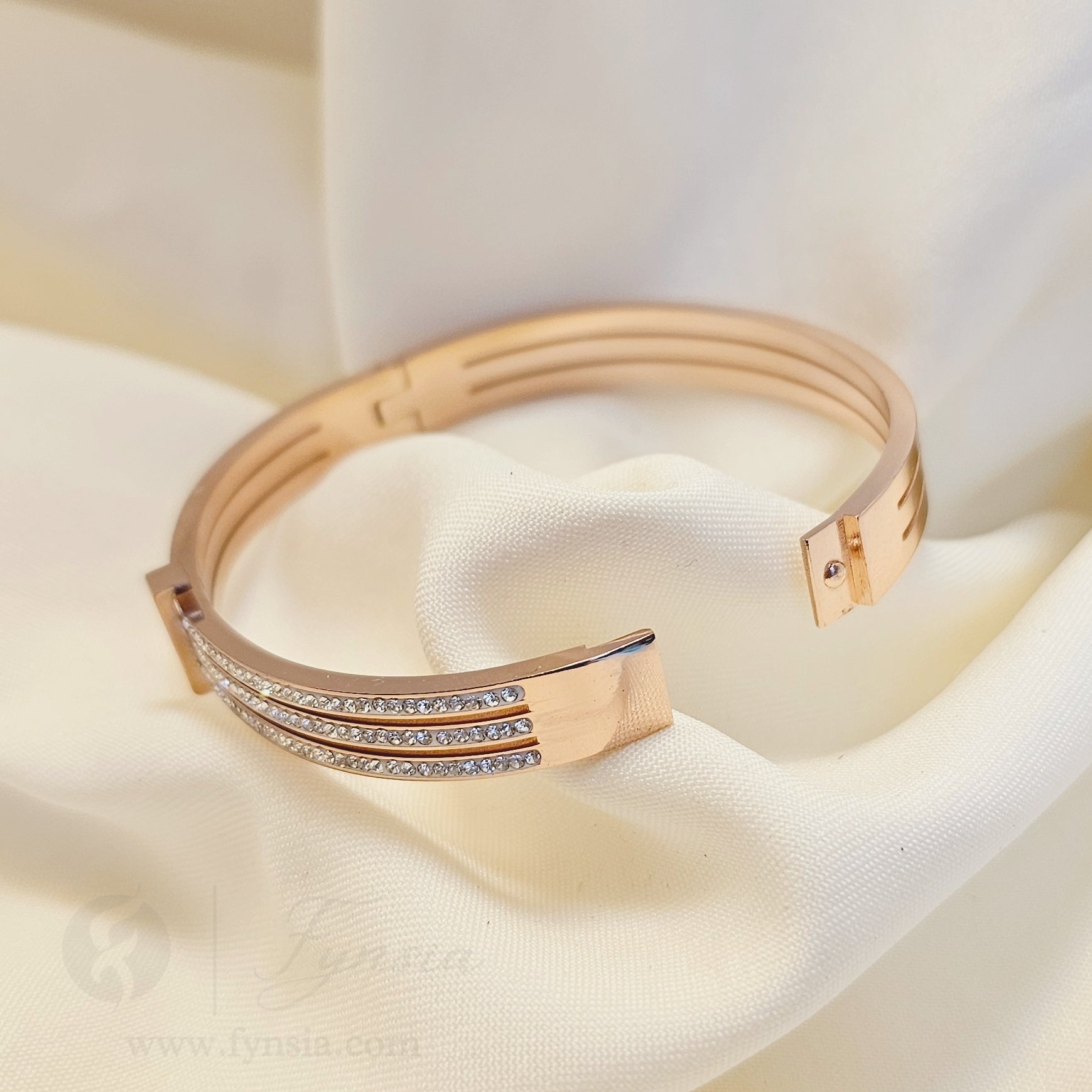 Mashal Rosegold Anti Tarnish Kada – Stainless Steel Bracelet | Fynsia