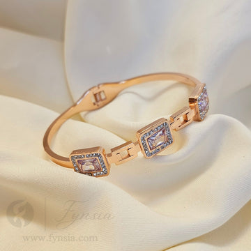 Amanat Rosegold Anti Tarnish Kada – Stainless Steel Bracelet | Fynsia