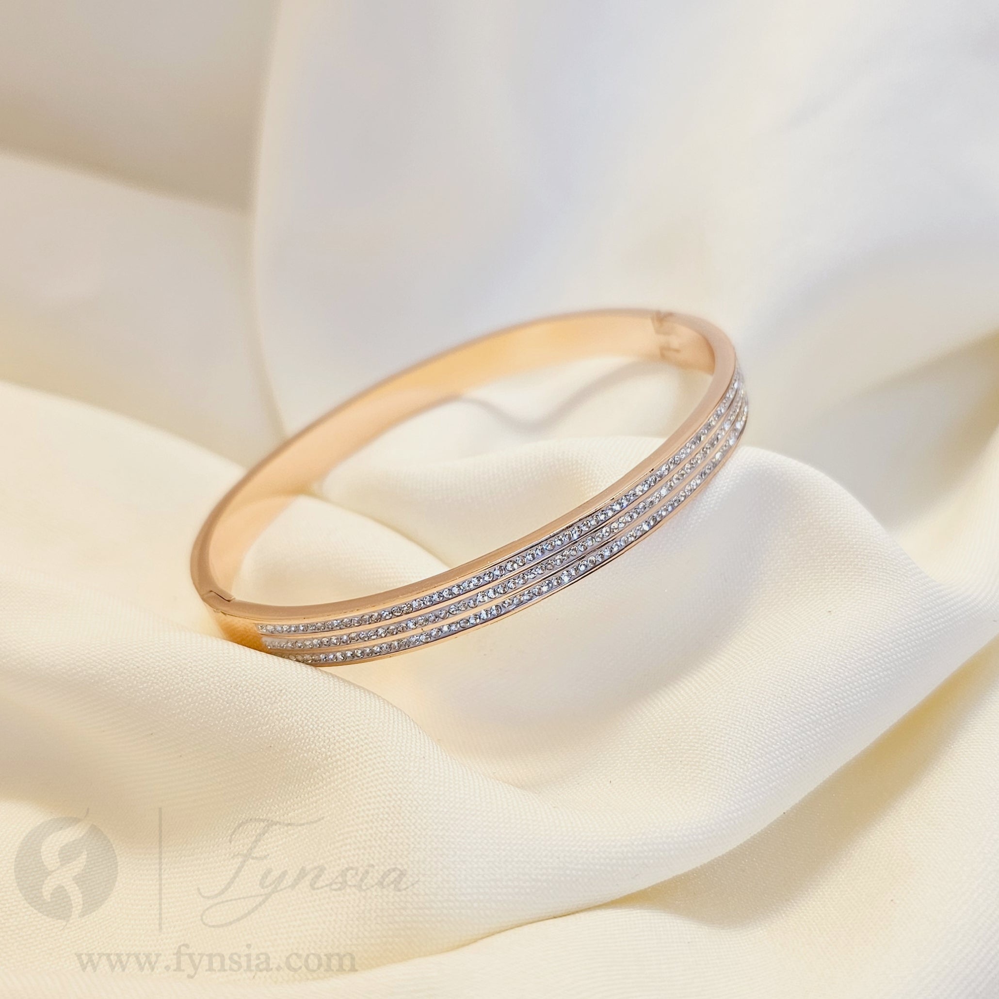 Falak Rosegold Anti Tarnish Kada – Stainless Steel Bracelet | Fynsia