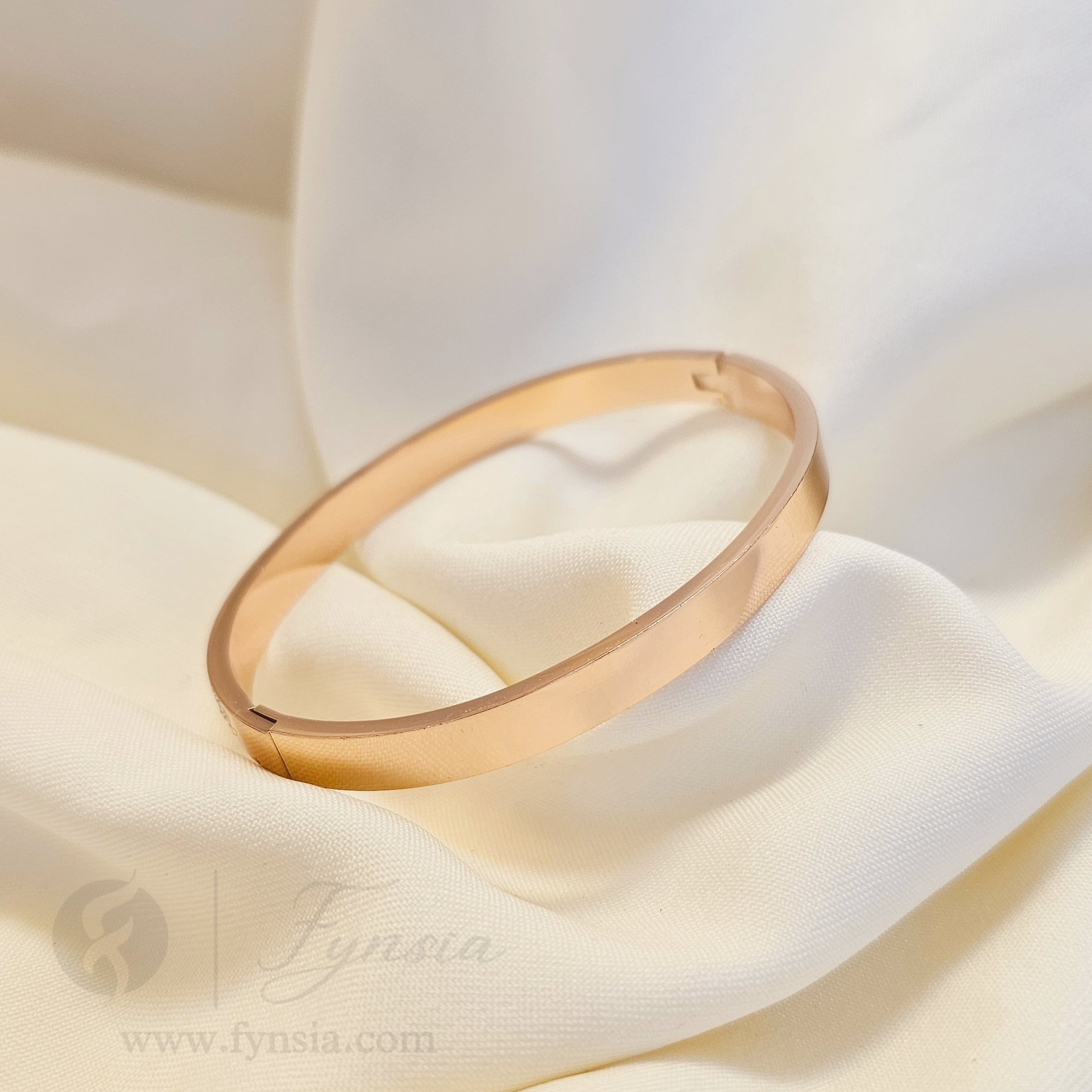 Falak Rosegold Anti Tarnish Kada – Stainless Steel Bracelet | Fynsia