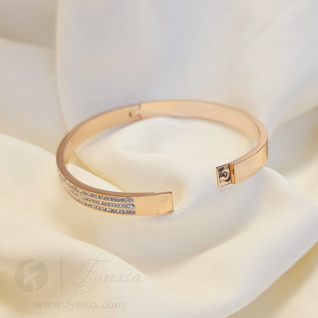 Falak Rosegold Anti Tarnish Kada – Stainless Steel Bracelet | Fynsia