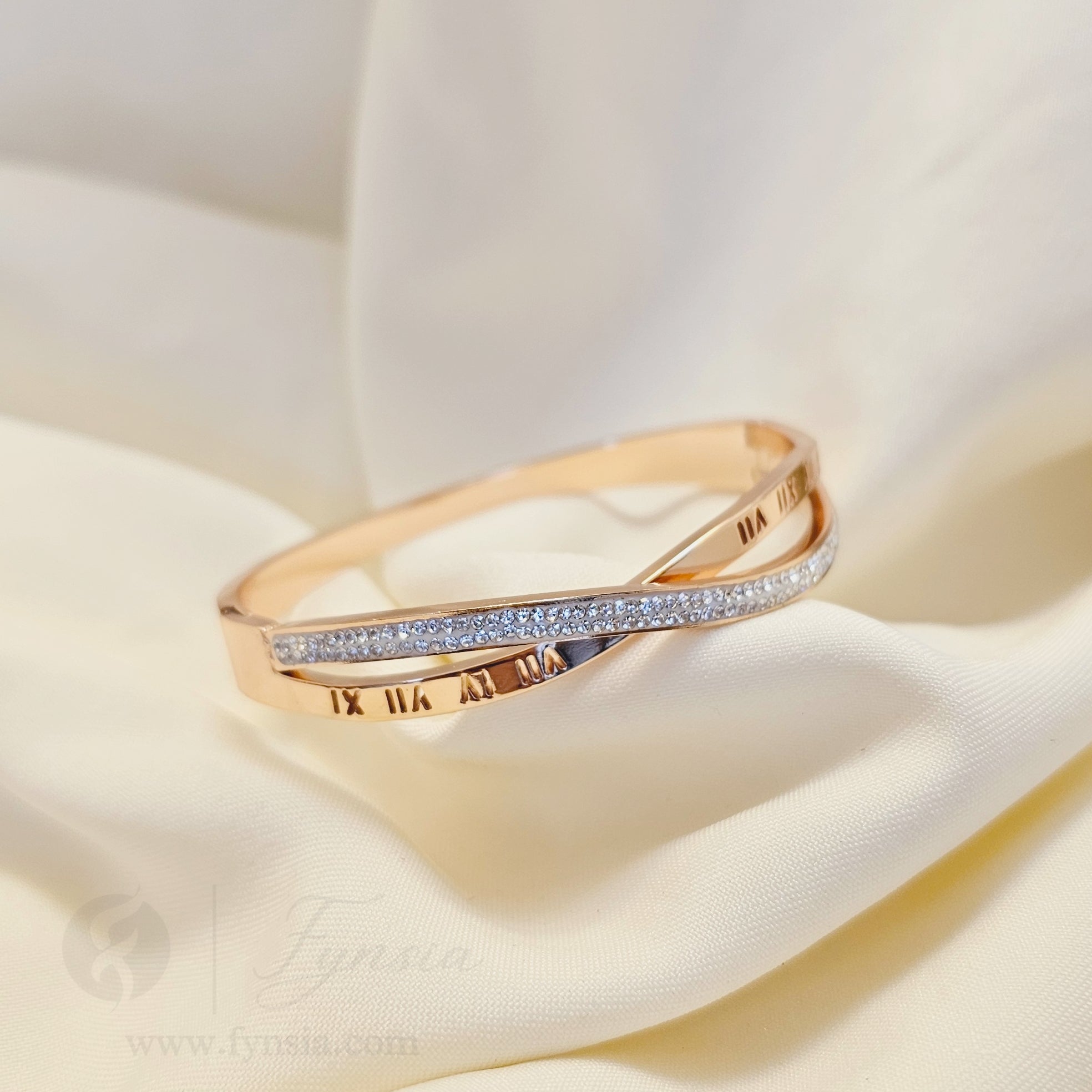 Mirha Rosegold Anti Tarnish Kada – Stainless Steel Bracelet | Fynsia