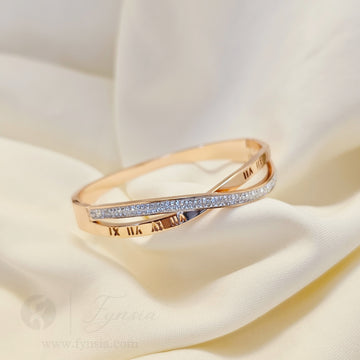 Mirha Rosegold Anti Tarnish Kada – Stainless Steel Bracelet | Fynsia