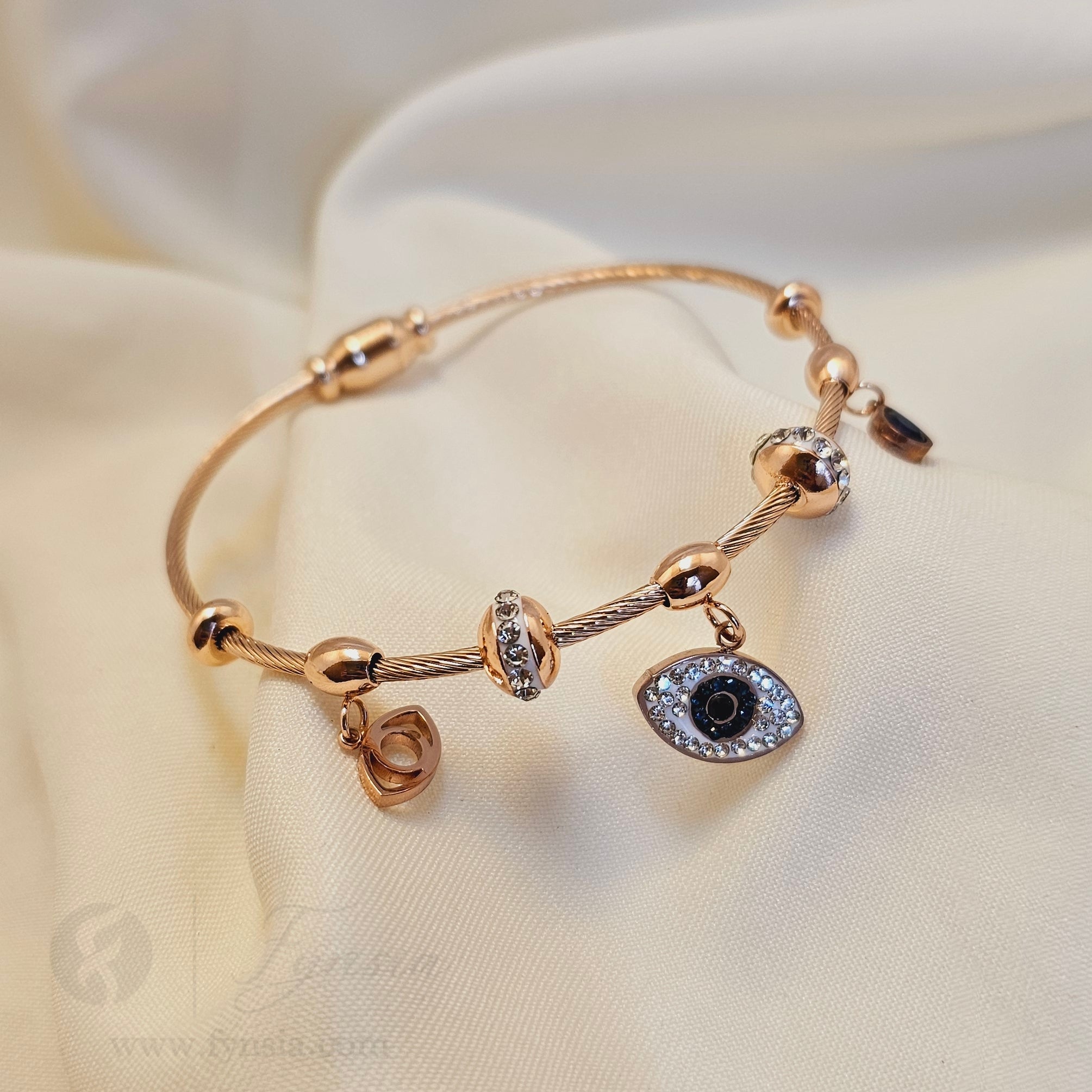 Alizeh Rosegold Anti Tarnish Kada – Stainless Steel Bracelet | Fynsia