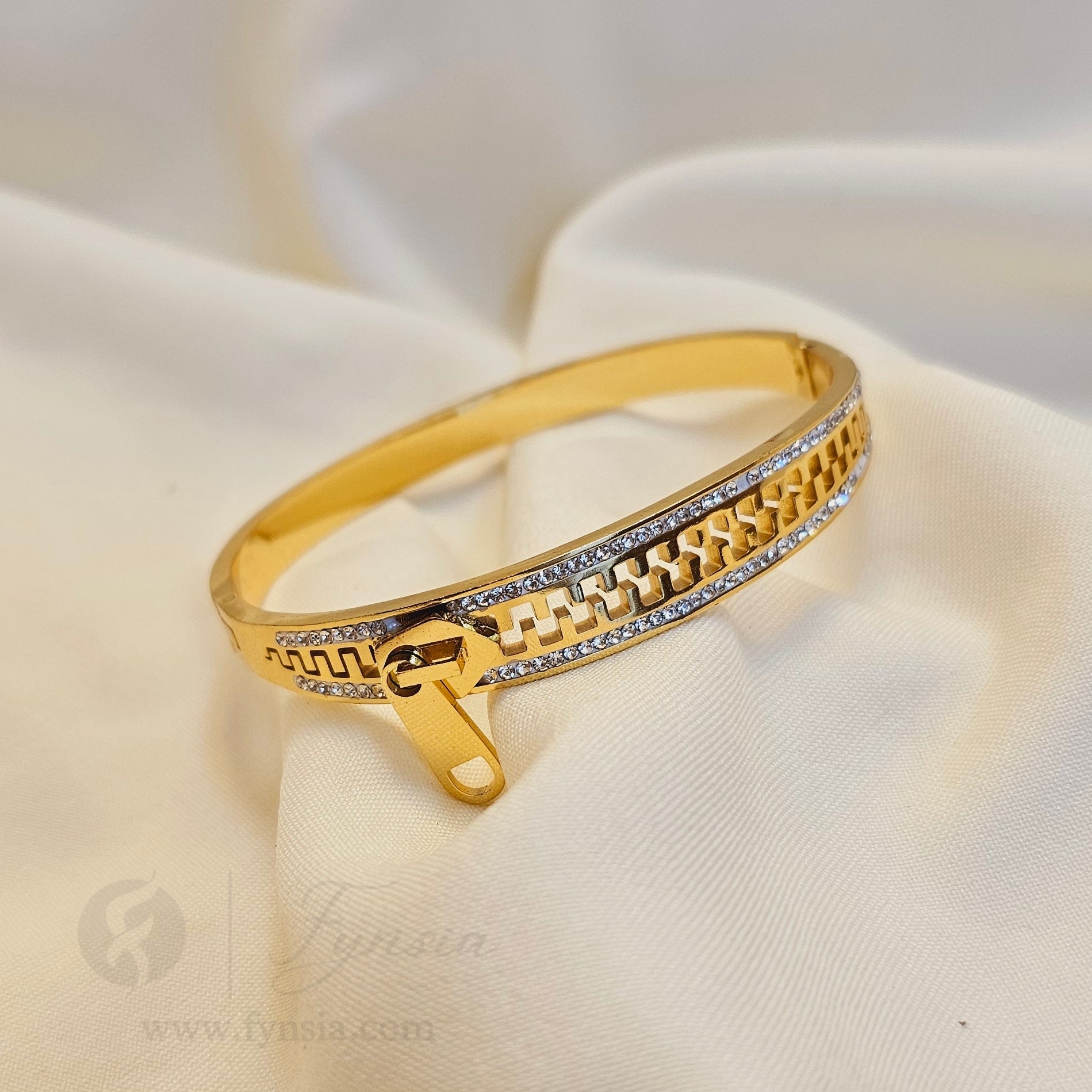 Navya Golden Anti Tarnish Kada – Stainless Steel Bracelet | Fynsia