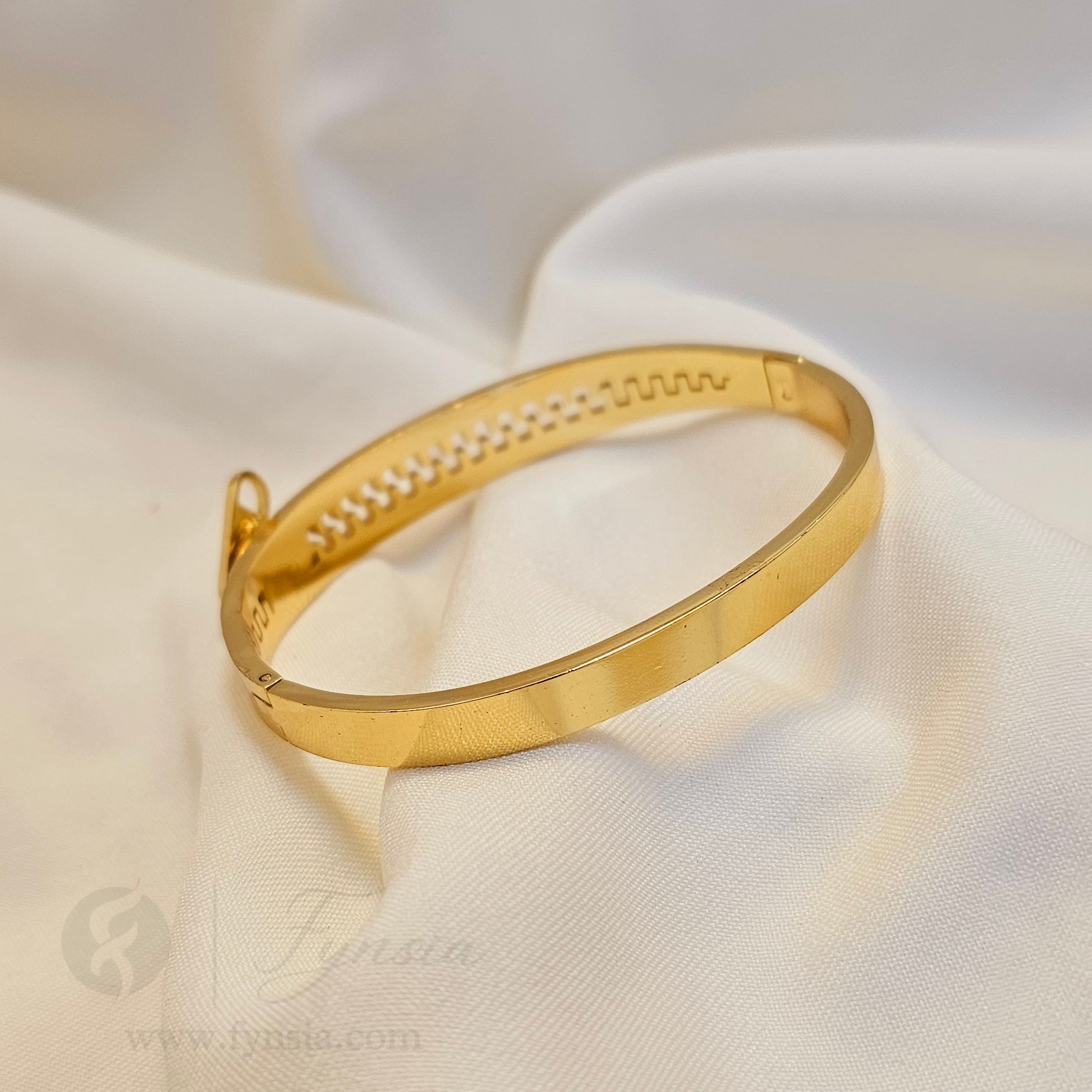 Navya Golden Anti Tarnish Kada – Stainless Steel Bracelet | Fynsia