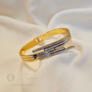 Esha Golden Anti Tarnish Kada – Stainless Steel Bracelet | Fynsia