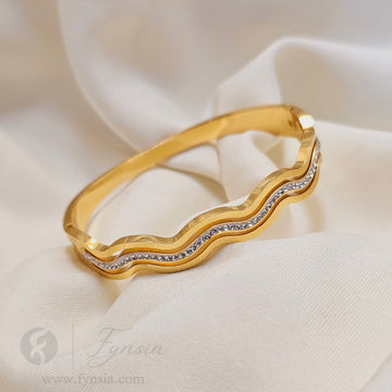 Fatema Golden Anti Tarnish Kada – Stainless Steel Bracelet | Fynsia