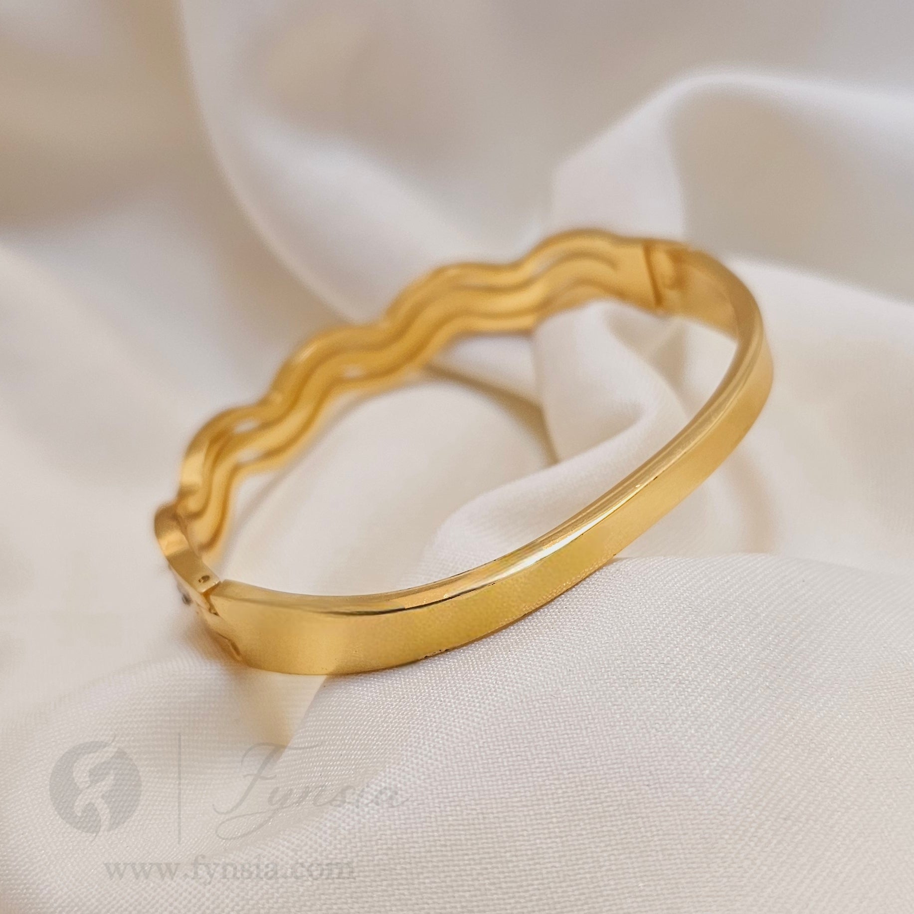 Fatema Golden Anti Tarnish Kada – Stainless Steel Bracelet | Fynsia