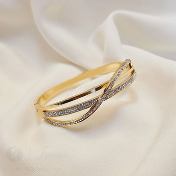 Tannu Golden Anti Tarnish Kada – Stainless Steel Bracelet | Fynsia