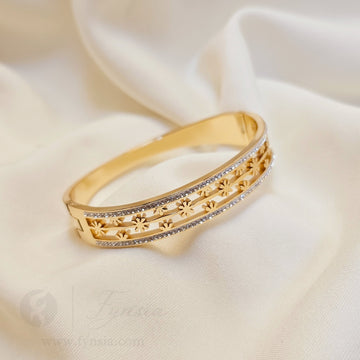 Urooj Golden Anti Tarnish Kada – Stainless Steel Bracelet | Fynsia