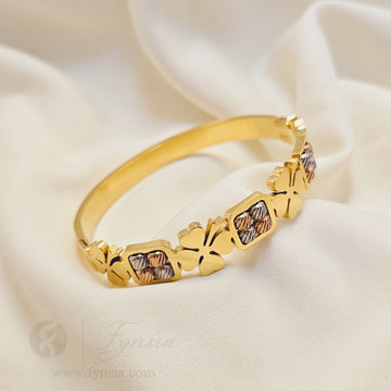 Ember Golden Anti Tarnish Kada – Stainless Steel Bracelet | Fynsia