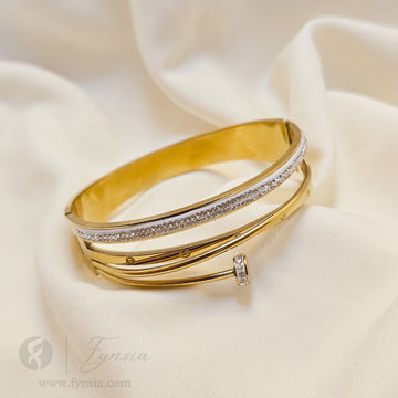 Mehak Golden Anti Tarnish Kada – Stainless Steel Bracelet | Fynsia