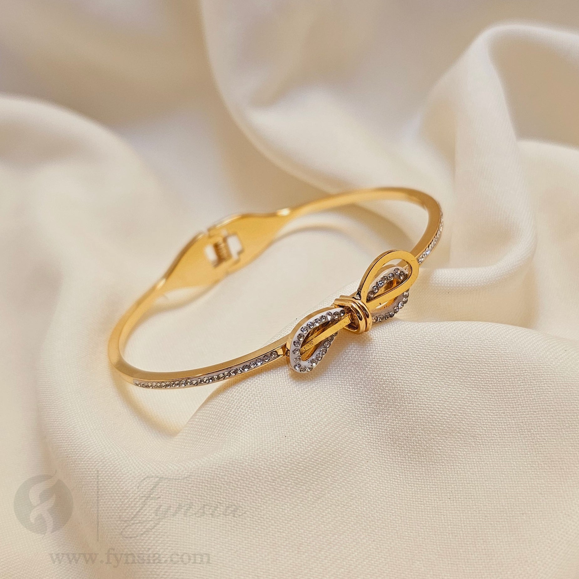 Devika Golden Anti Tarnish Kada – Stainless Steel Bracelet | Fynsia