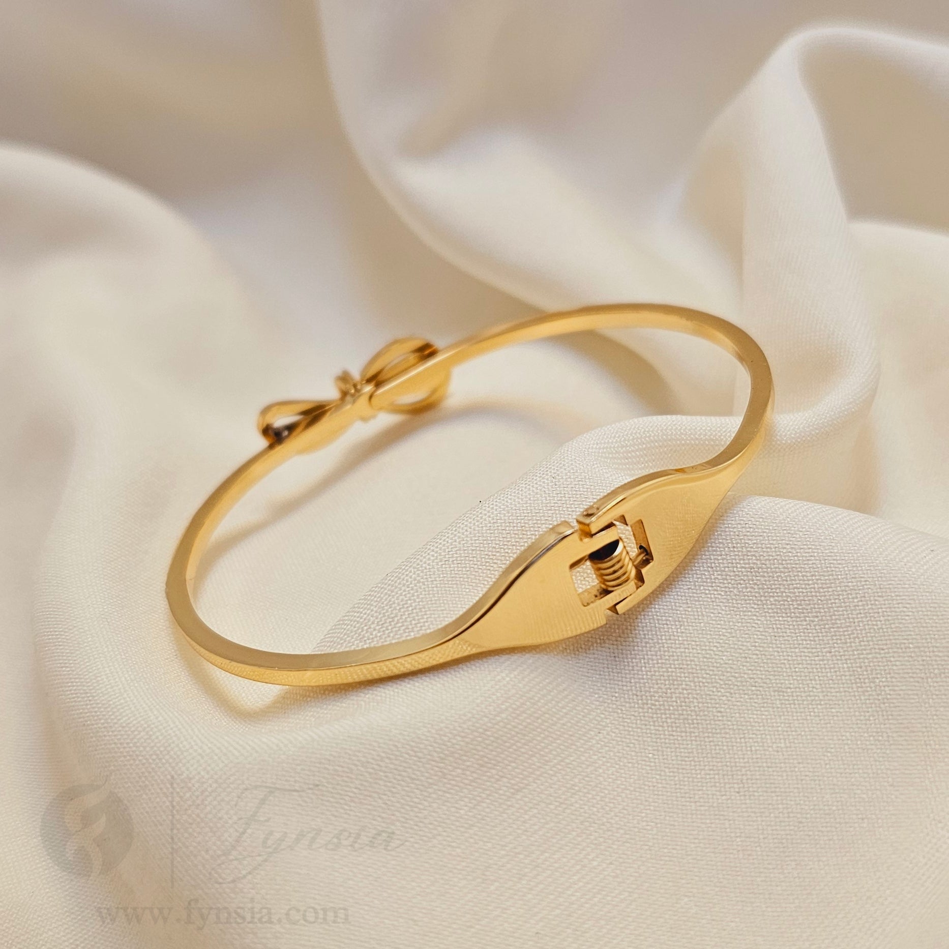 Devika Golden Anti Tarnish Kada – Stainless Steel Bracelet | Fynsia