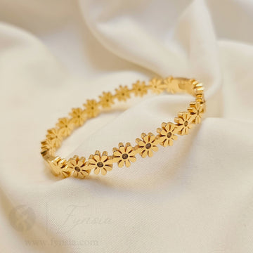 Keerti Golden Anti Tarnish Kada – Stainless Steel Bracelet | Fynsia