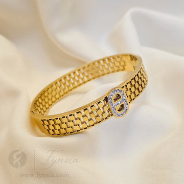 Ruchi Golden Anti Tarnish Kada – Stainless Steel Bracelet | Fynsia