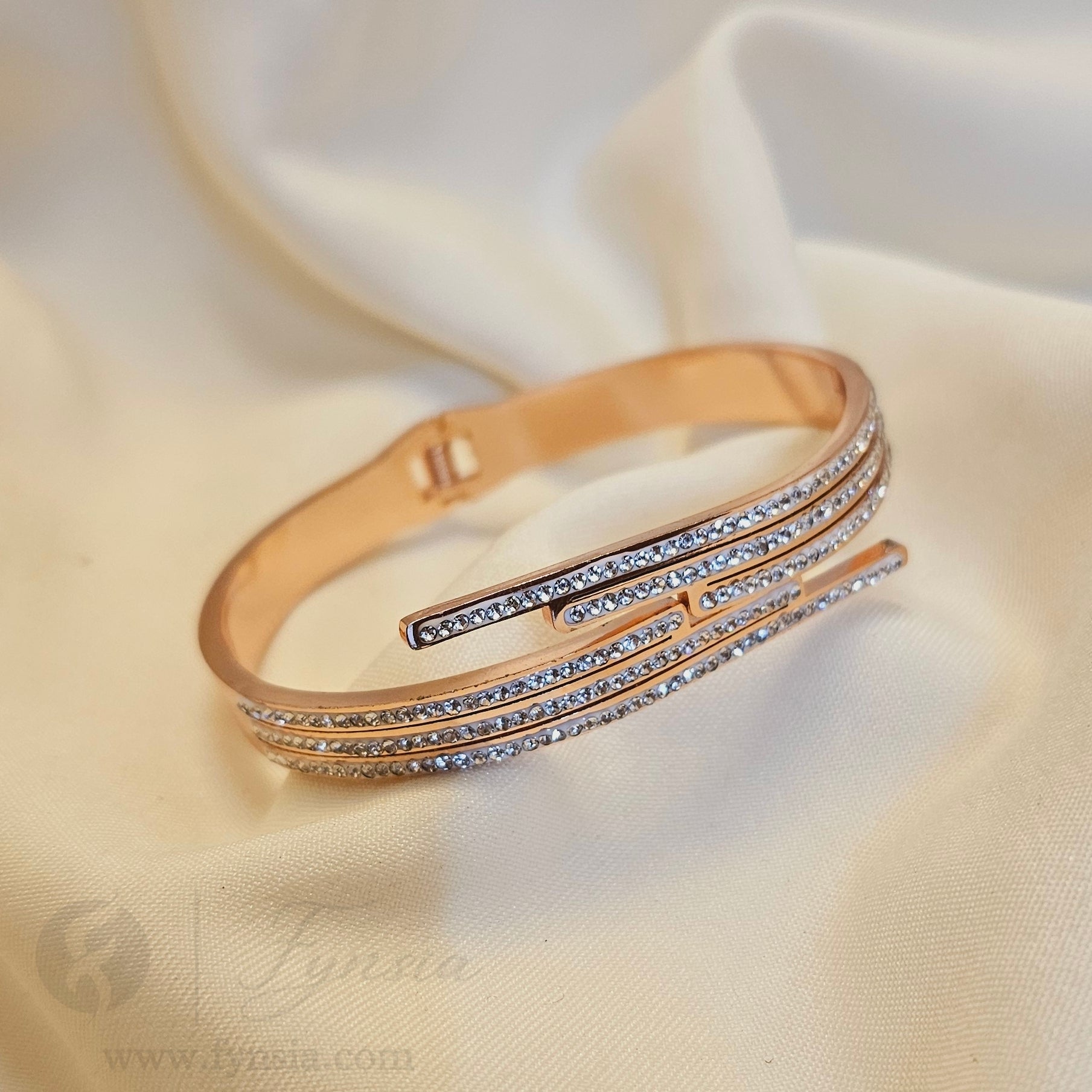 Hazel Rosegold Anti Tarnish Kada – Stainless Steel Bracelet | Fynsia