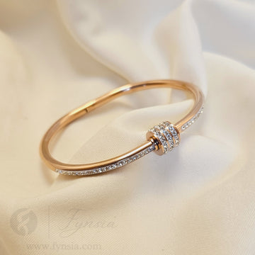 Yara Rosegold Anti Tarnish Kada – Stainless Steel Bracelet | Fynsia