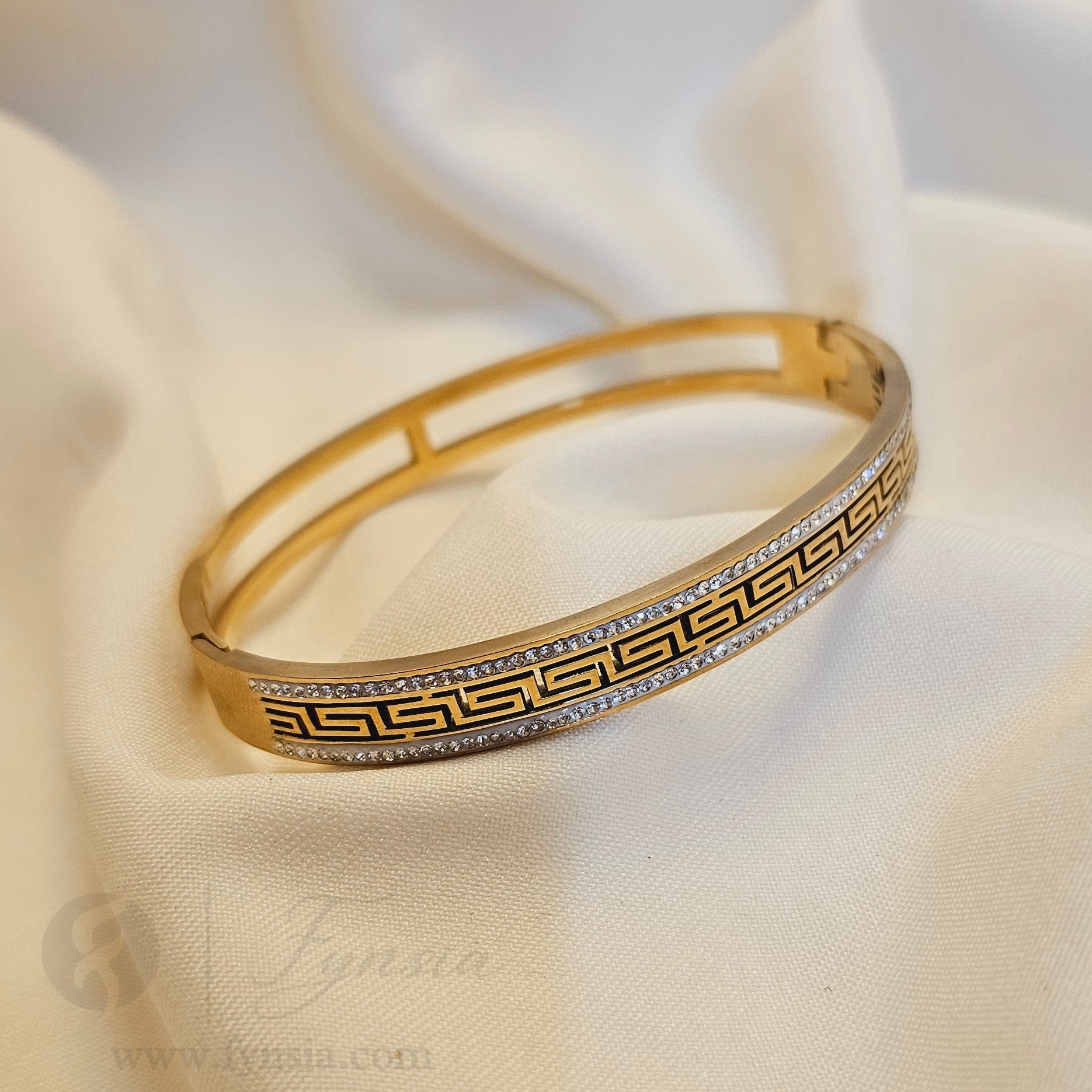 Khushi Golden Anti Tarnish Kada – Stainless Steel Bracelet | Fynsia