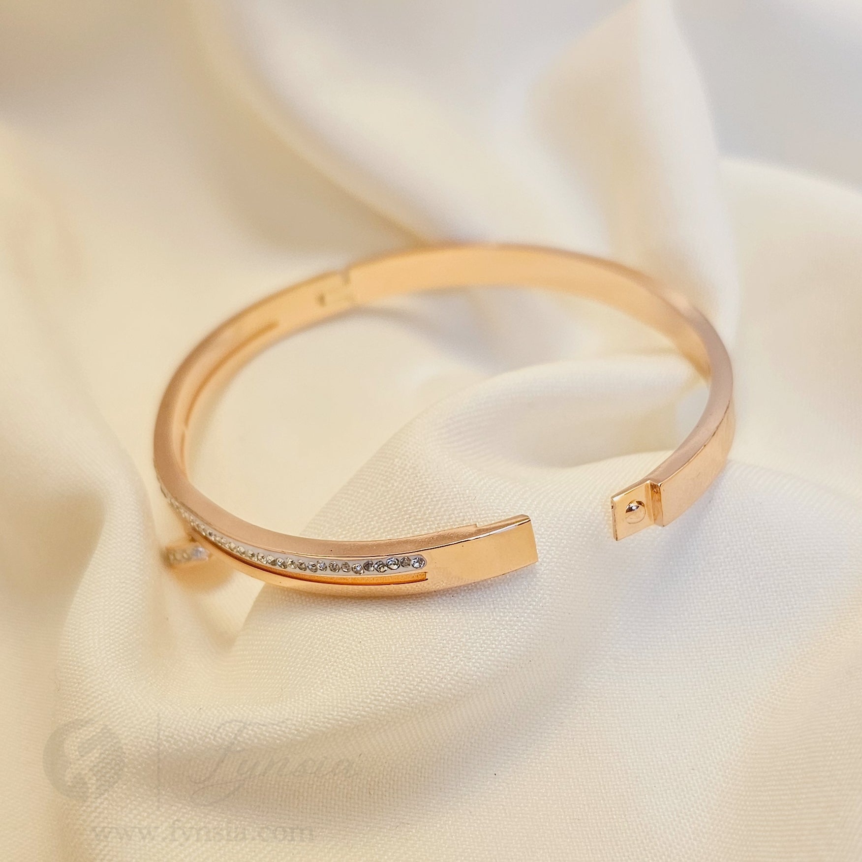 Reva Rosegold Anti Tarnish Kada – Stainless Steel Bracelet | Fynsia