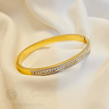 Nisman Golden Anti Tarnish Kada – Stainless Steel Bracelet | Fynsia