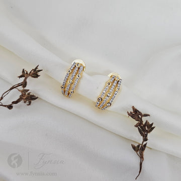 Aya Premium Zirconia Earring Studs | Anti-Tarnish - Daily Wear |  Fynsia