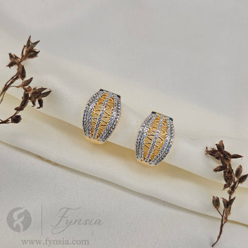 Eli Premium Zirconia Earring Studs | Anti-Tarnish - Daily Wear |  Fynsia