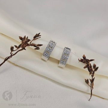 Ivy Premium Zirconia Earring Studs | Anti-Tarnish - Daily Wear |  Fynsia