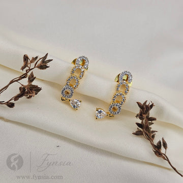 Soni Premium Zirconia Earring Studs | Anti-Tarnish - Daily Wear |  Fynsia