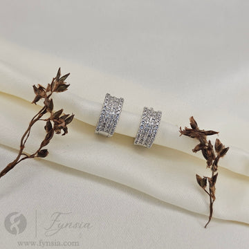 Zoe Premium Zirconia Earring Studs | Anti-Tarnish - Daily Wear |  Fynsia