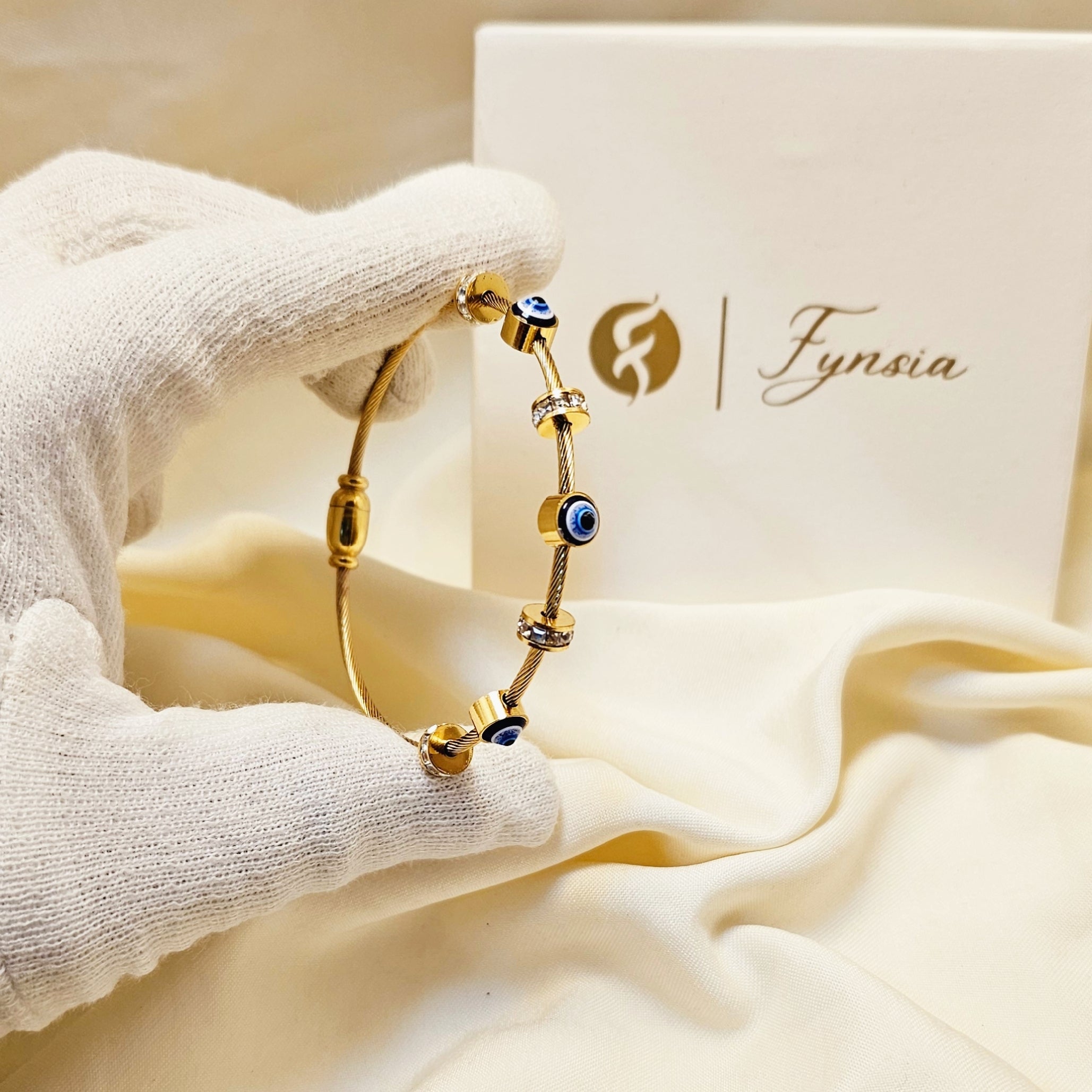 Premium Evil-Eye Golden Kada For Girls And Women