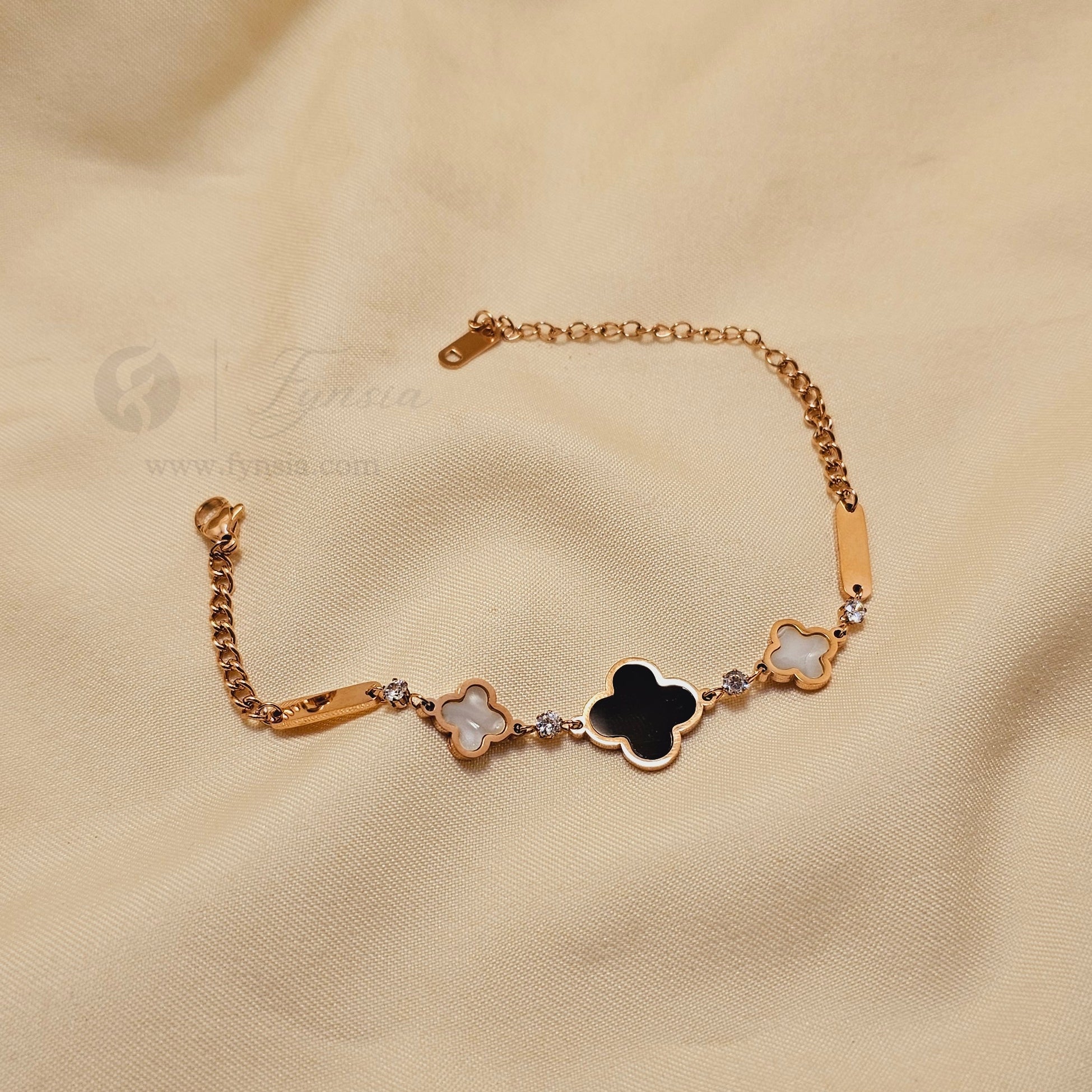 Tishu 18k Rosegold Tone Stainless Steel Adjustable Bracelet - Anti Tarnish | Fynsia