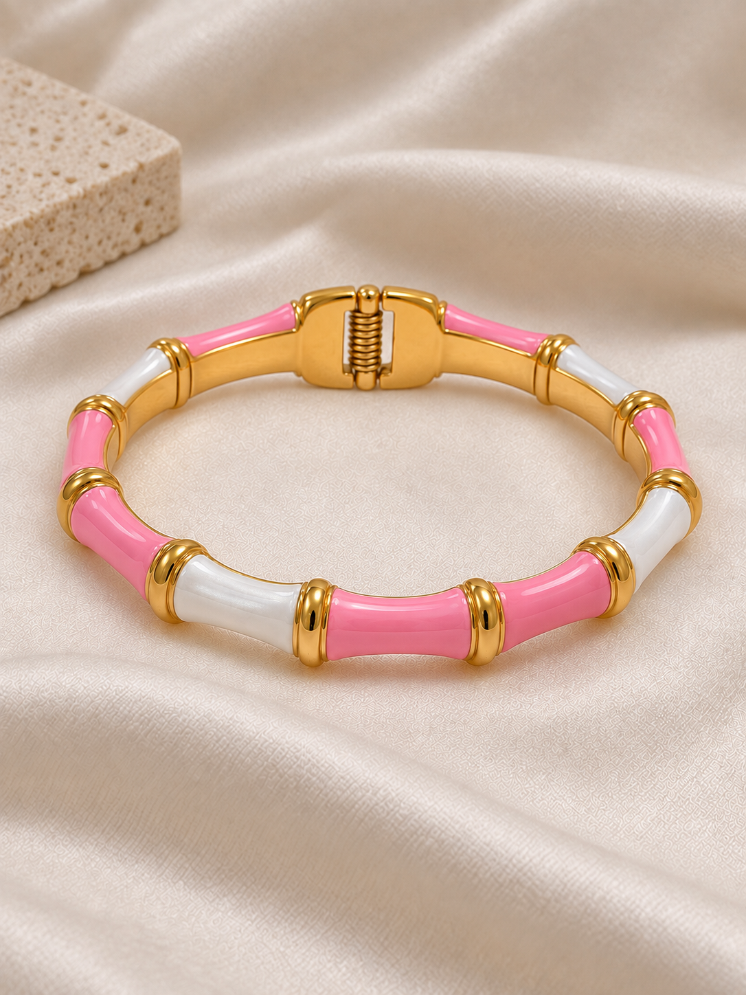 Kena Golden Anti Tarnish Kada – Stainless Steel Bracelet | Fynsia