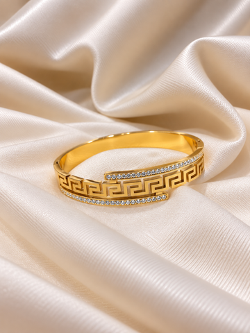 Avira Golden Anti Tarnish Kada – Stainless Steel Bracelet | Fynsia
