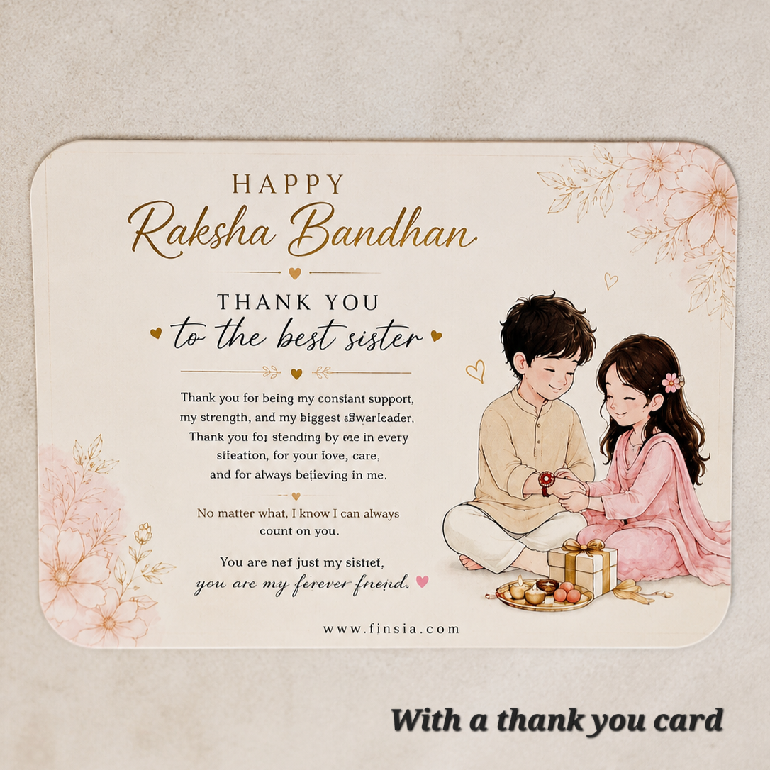 Raksha Bandhan 4pc Combo - Anti Tarnish Jewelry | Fynsia