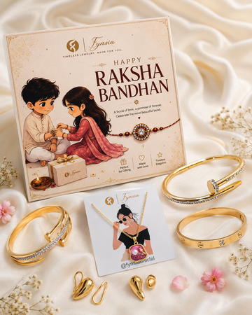 Raksha Bandhan 6pc Combo - Anti Tarnish Jewelry | Fynsia