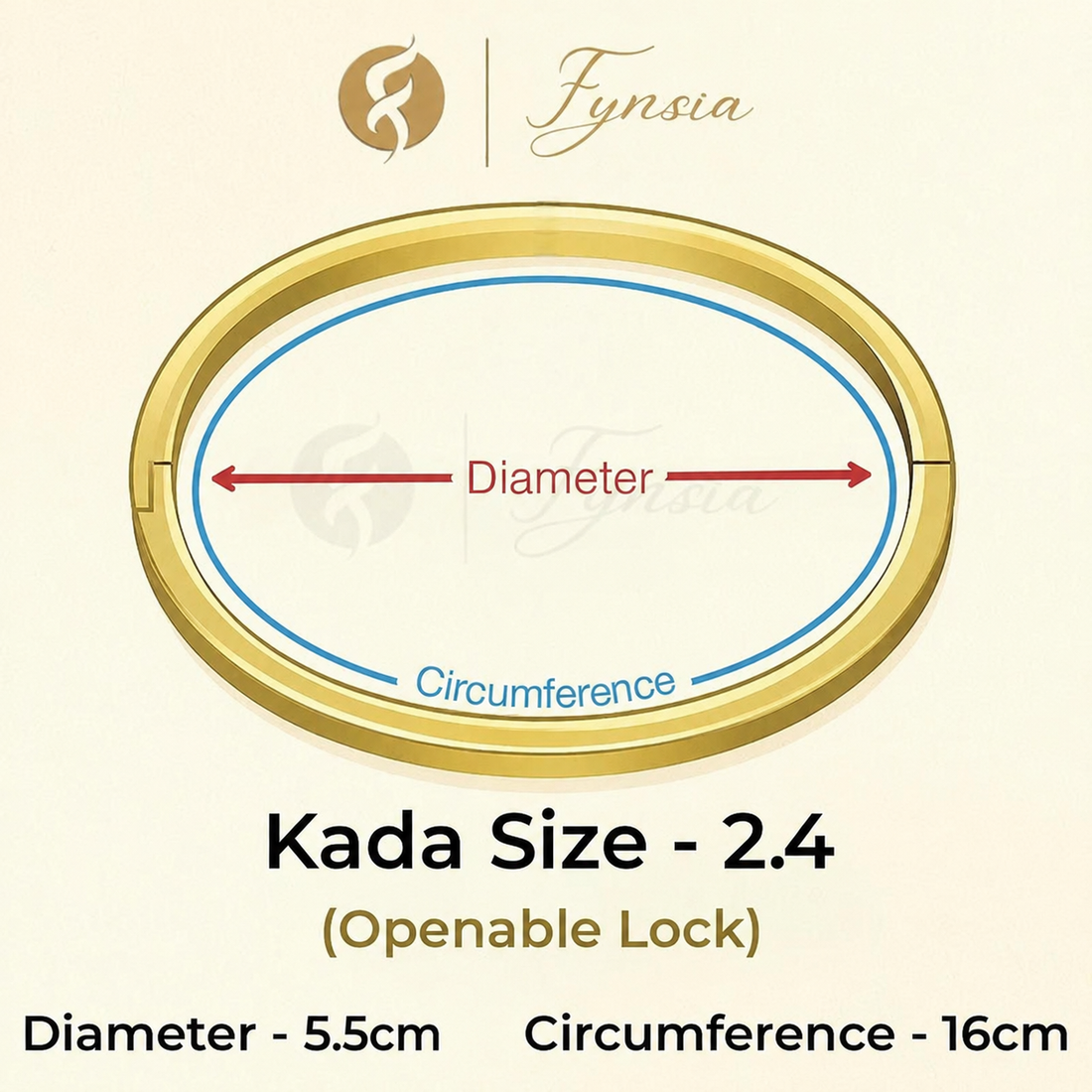 Kena Golden Anti Tarnish Kada – Stainless Steel Bracelet | Fynsia