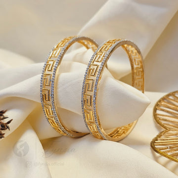 Golden Meera 2pc Bangles Set For Girls and Women