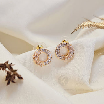 Kylie Premium Zirconia Earring Studs | Anti-Tarnish - Daily Wear |  Fynsia