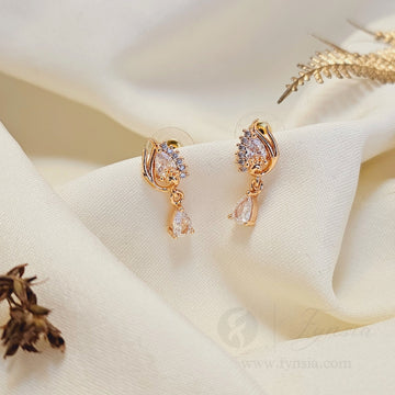 Bezo Premium Zirconia Earring Studs | Anti-Tarnish - Daily Wear |  Fynsia