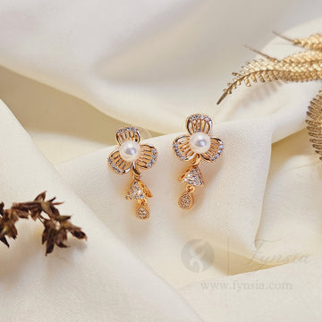 Vini Premium Zirconia Earring Studs | Anti-Tarnish - Daily Wear |  Fynsia