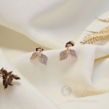 Farha Premium Zirconia Earring Studs | Anti-Tarnish - Daily Wear |  Fynsia