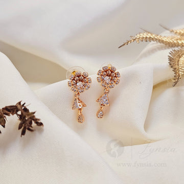 Michelle Premium Zirconia Earring Studs | Anti-Tarnish - Daily Wear |  Fynsia