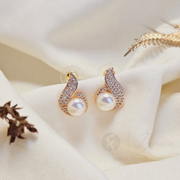 Aayat Premium Zirconia Earring Studs | Anti-Tarnish - Daily Wear |  Fynsia